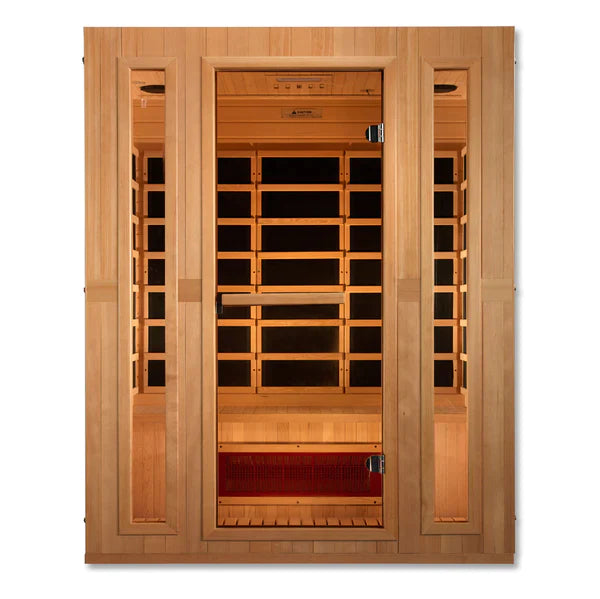 Maxxus Trinity Dual Tech 3 person Low EMF FAR Infrared Sauna (Natural Canadian Hemlock) INFRARED SAUNA Maxxus Saunas