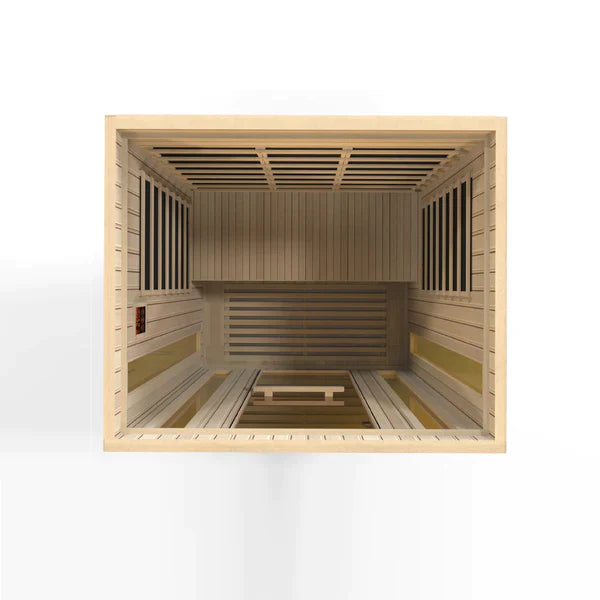 Maxxus Trinity Dual Tech 3 person Low EMF FAR Infrared Sauna (Natural Canadian Hemlock) INFRARED SAUNA Maxxus Saunas