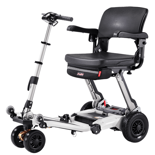 FreeRider Luggie Super Plus 3 Foldable Mobility Scooter Mobility Scooters FreeRider USA Titanium Silver 10.5ah