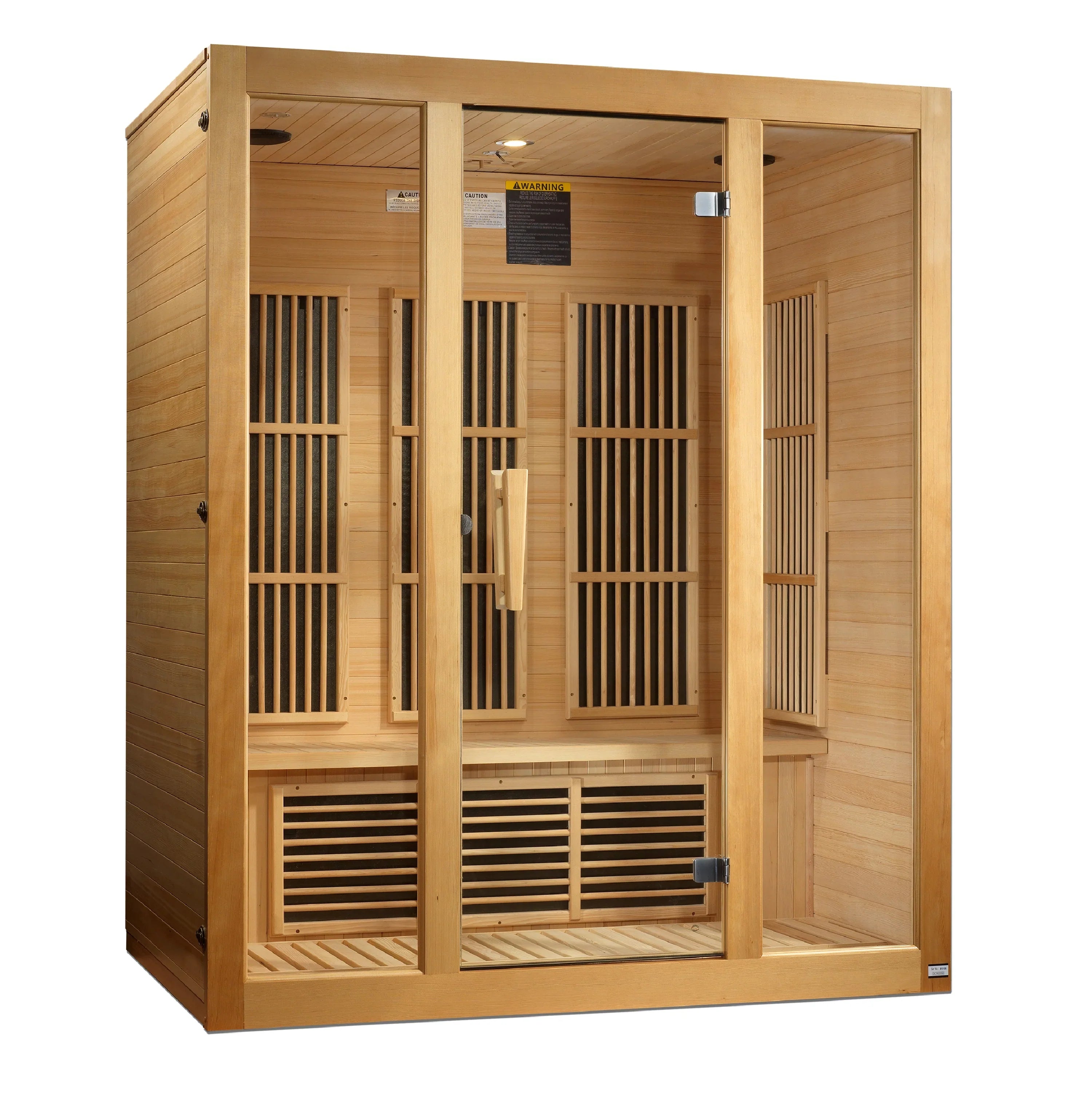 Maxxus Bellevue 3 person Low EMF FAR Infrared Sauna (Natural Canadian Hemlock) INFRARED SAUNA Maxxus Saunas
