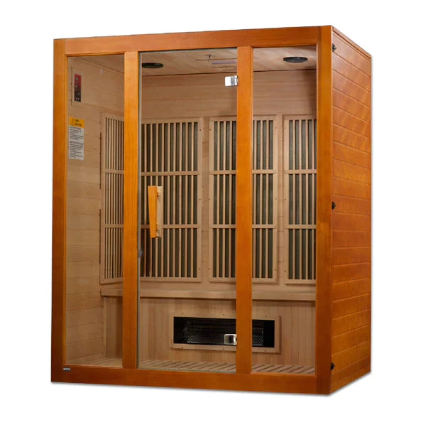 Maxxus Alpine Dual Tech 3 Person Low EMF FAR Infrared Sauna (Canadian Hemlock) INFRARED SAUNA Maxxus Saunas