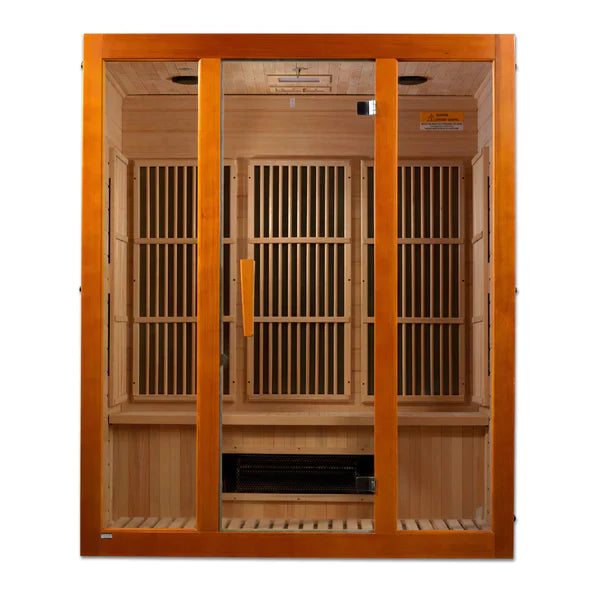 Maxxus Alpine Dual Tech 3 Person Low EMF FAR Infrared Sauna (Canadian Hemlock) INFRARED SAUNA Maxxus Saunas