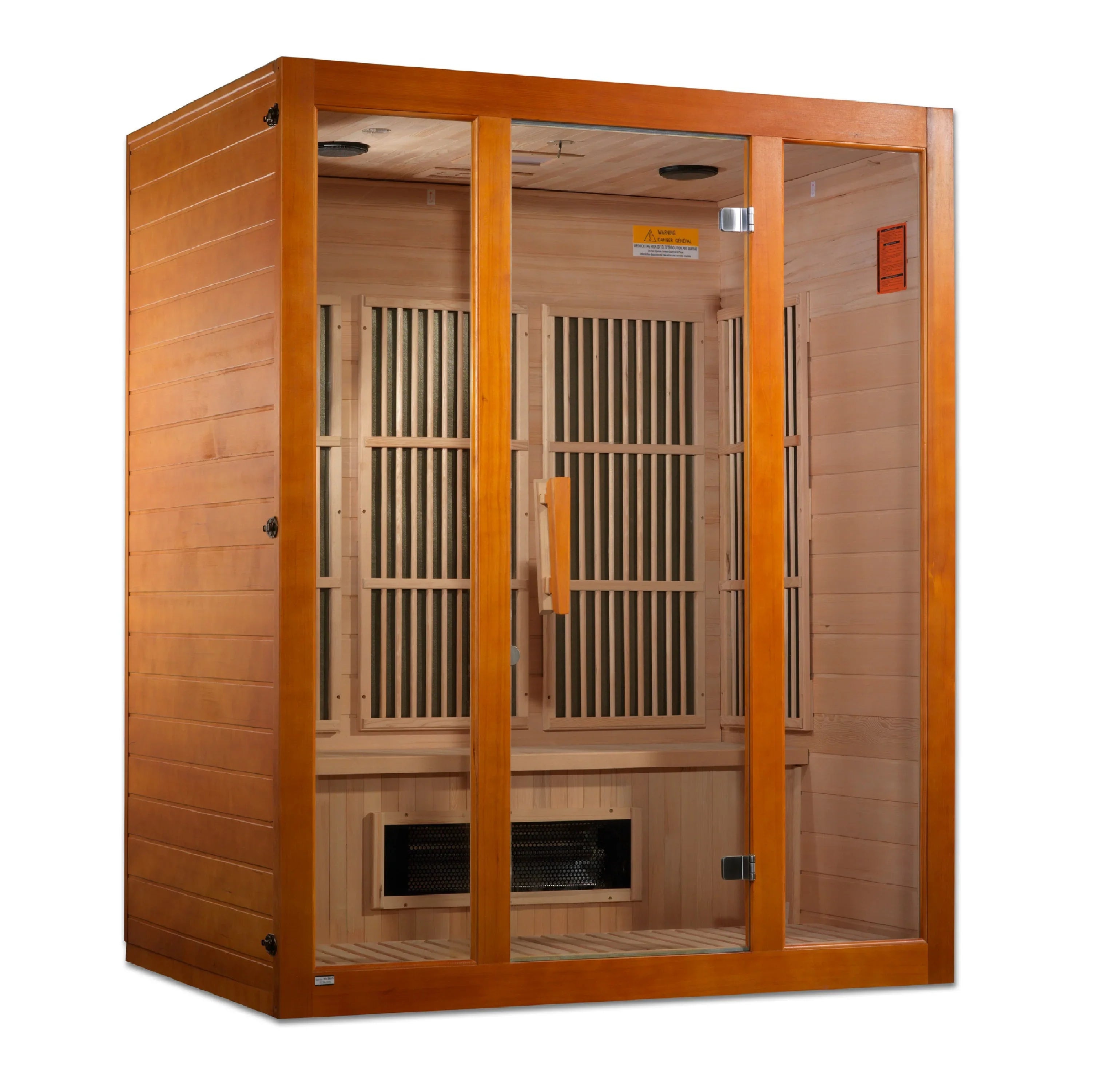 Maxxus Alpine Dual Tech 3 Person Low EMF FAR Infrared Sauna (Canadian Hemlock) INFRARED SAUNA Maxxus Saunas