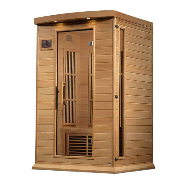 Maxxus 2 Person Near Zero EMF FAR Infrared Sauna (Natural Canadian Hemlock) INFRARED SAUNA Maxxus Saunas