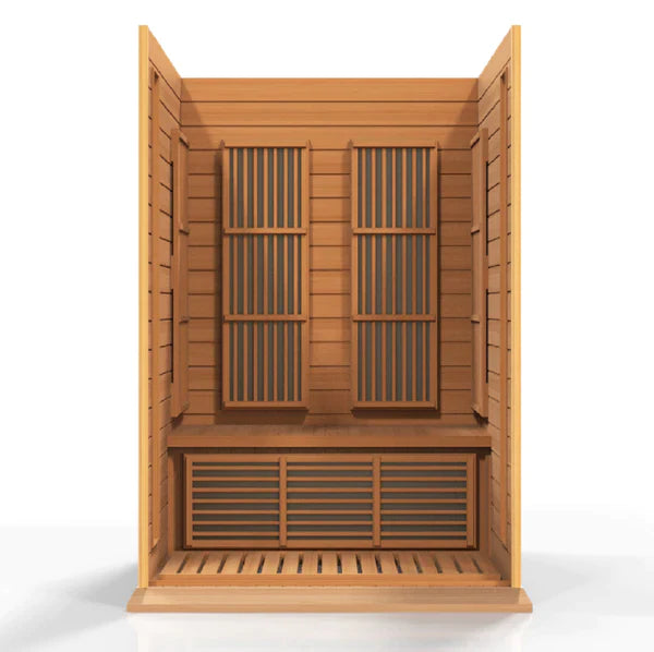 Maxxus 2 Person Low EMF FAR Infrared Sauna (Canadian Red Cedar) INFRARED SAUNA Maxxus Saunas