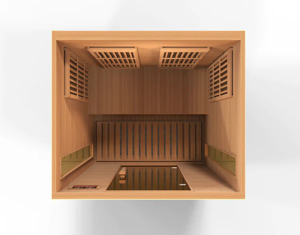 Maxxus 2 Person Low EMF FAR Infrared Sauna (Canadian Red Cedar) INFRARED SAUNA Maxxus Saunas