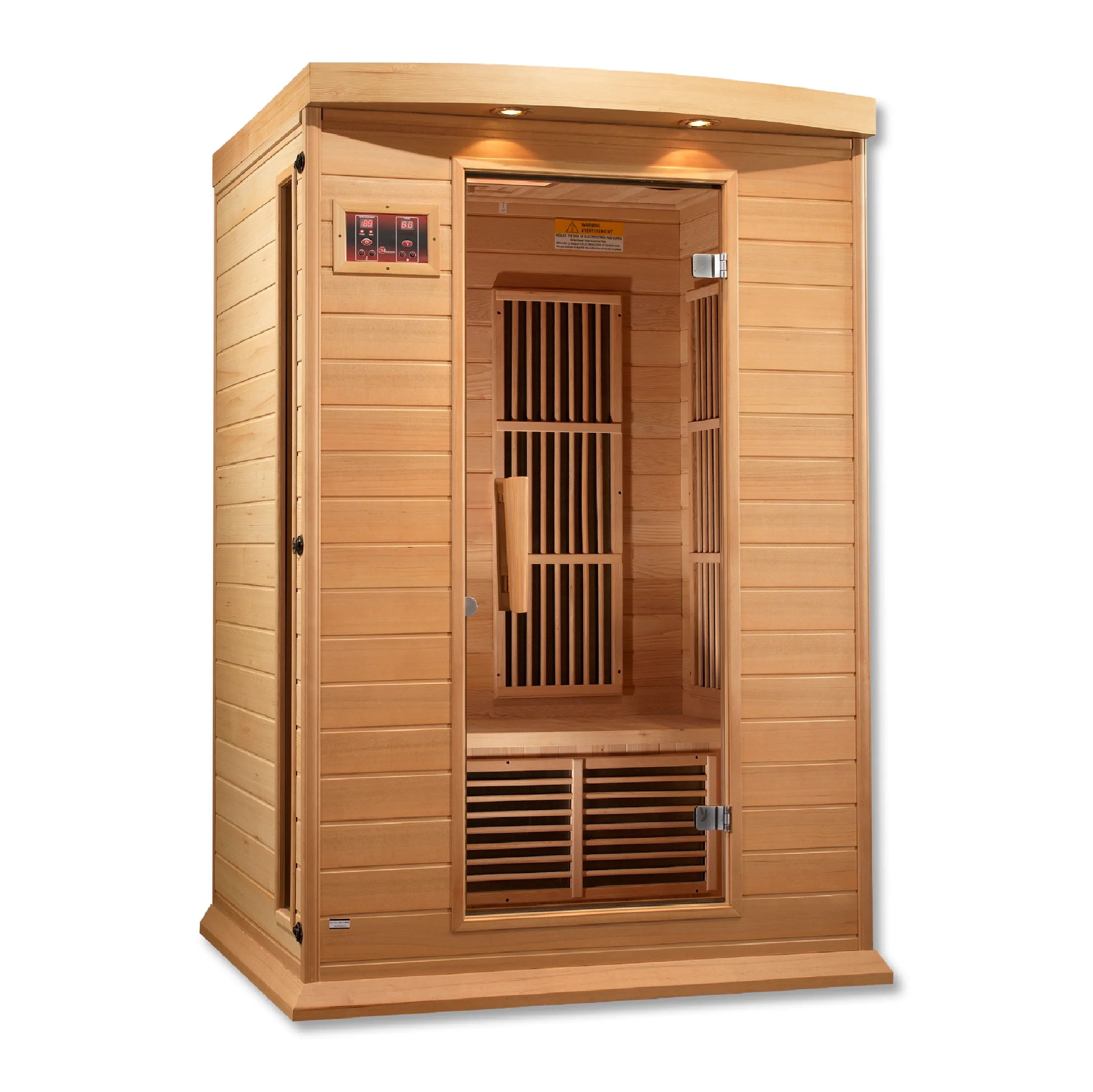 Maxxus 2 Person Low EMF FAR Infrared Sauna (Natural Color Canadian Hemlock) MX-K206-01 INFRARED SAUNA Maxxus Saunas