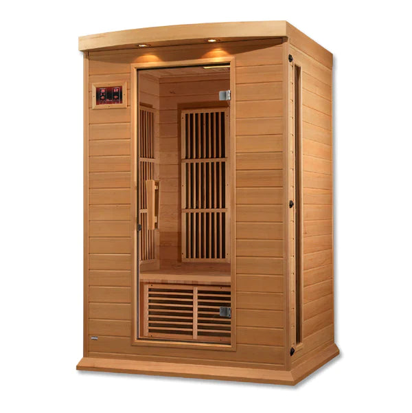 Maxxus 2 Person Low EMF FAR Infrared Sauna (Natural Color Canadian Hemlock) MX-K206-01 INFRARED SAUNA Maxxus Saunas