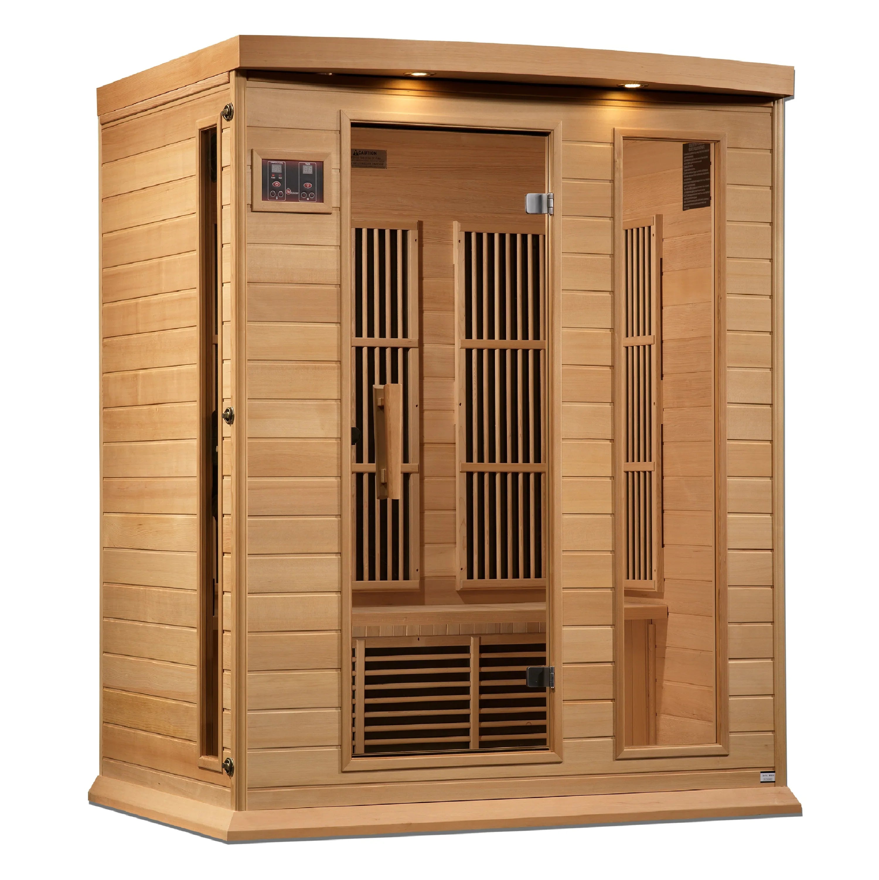 Maxxus 3 Person Near Zero EMF FAR Infrared Sauna (Natural Canadian Hemlock) INFRARED SAUNA Maxxus Saunas