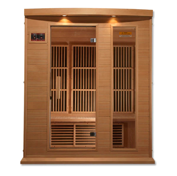 Maxxus 3 Person Low EMF FAR Infrared Sauna (Natural Color Canadian Hemlock) INFRARED SAUNA Maxxus Saunas