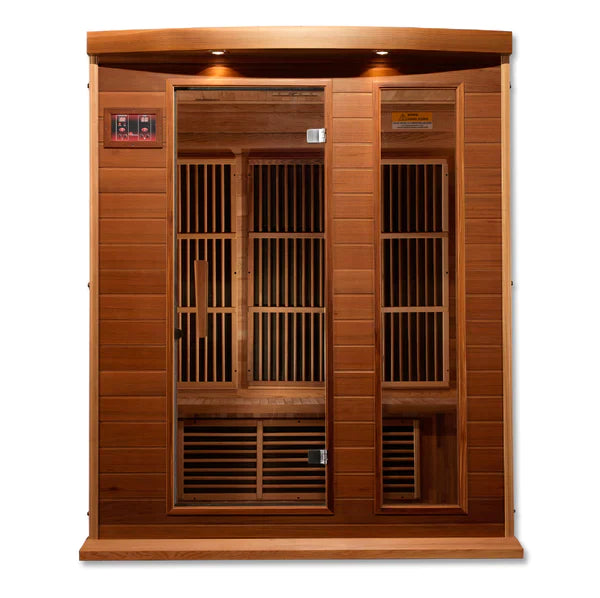 Maxxus 3 Person Low EMF FAR Infrared Sauna (Canadian Red Cedar) INFRARED SAUNA Maxxus Saunas
