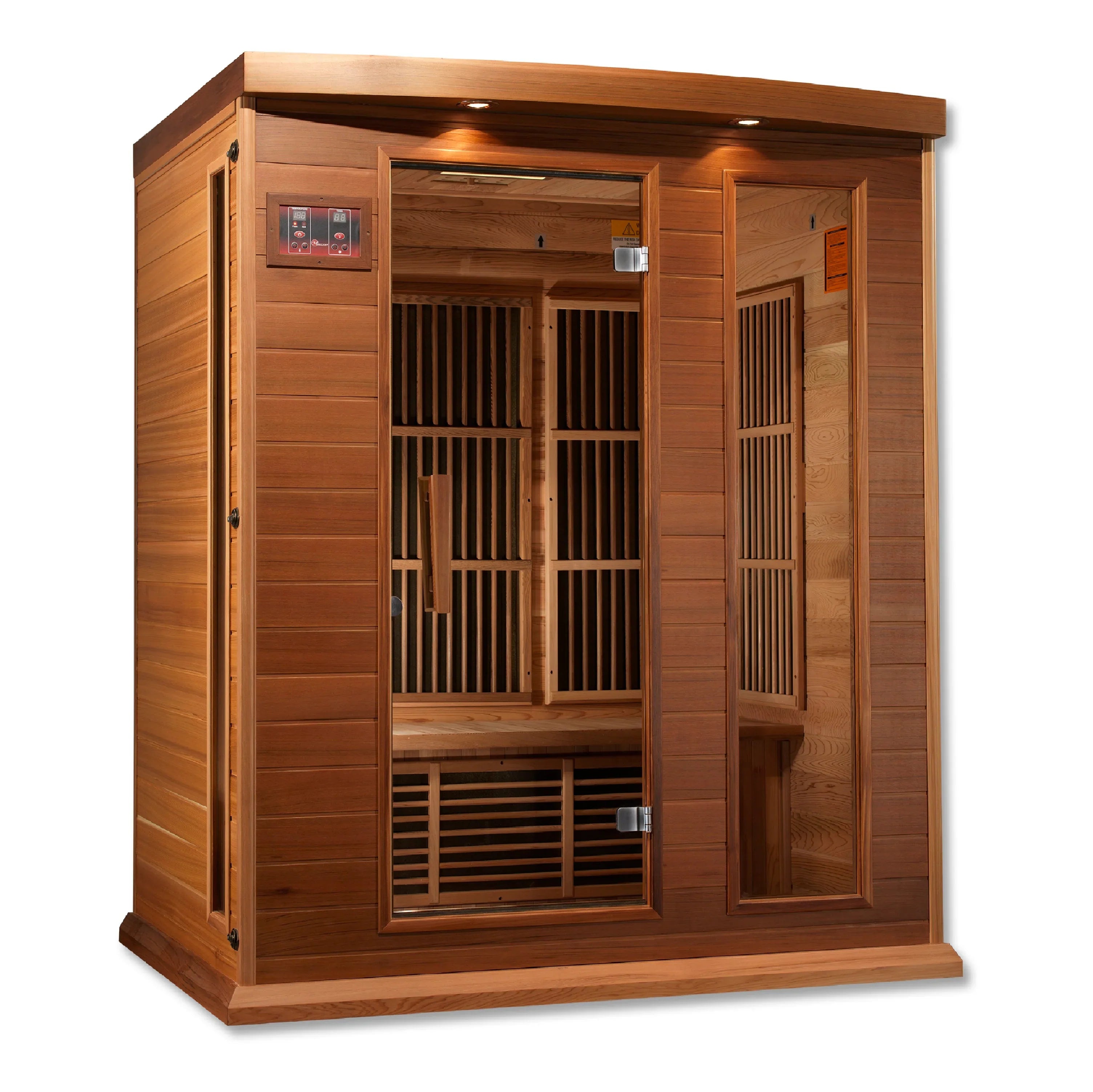 Maxxus 3 Person Low EMF FAR Infrared Sauna (Canadian Red Cedar) INFRARED SAUNA Maxxus Saunas