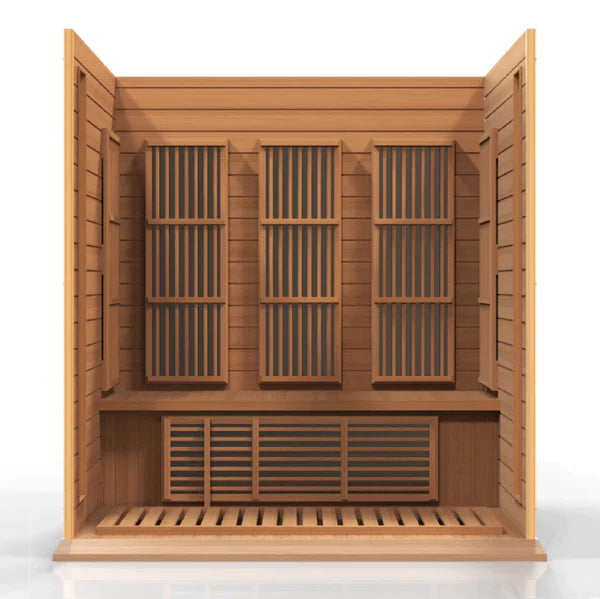 Maxxus 3 Person Low EMF FAR Infrared Sauna (Canadian Red Cedar) INFRARED SAUNA Maxxus Saunas