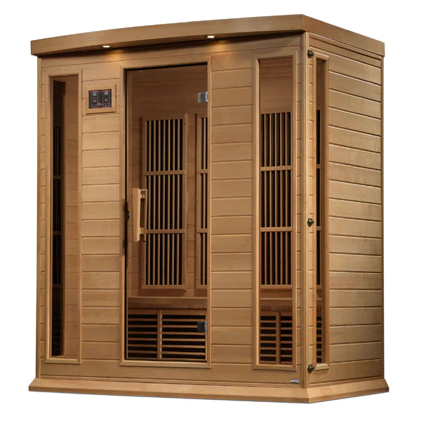 Maxxus 4 Person Near Zero EMF FAR Infrared Sauna (Natural Canadian Hemlock) INFRARED SAUNA Maxxus Saunas