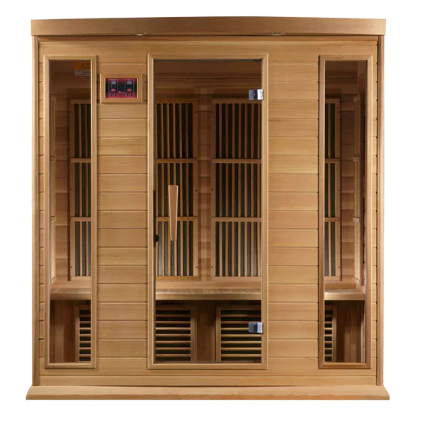 Maxxus 4 Person Low EMF FAR Infrared Sauna (Canadian Red Cedar) INFRARED SAUNA Maxxus Saunas