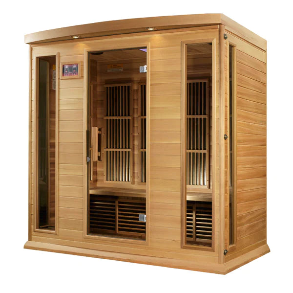 Maxxus 4 Person Low EMF FAR Infrared Sauna (Canadian Red Cedar) INFRARED SAUNA Maxxus Saunas