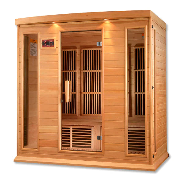 Maxxus 4 Person Low EMF FAR Infrared Sauna (Natural Canadian Hemlock) INFRARED SAUNA Maxxus Saunas