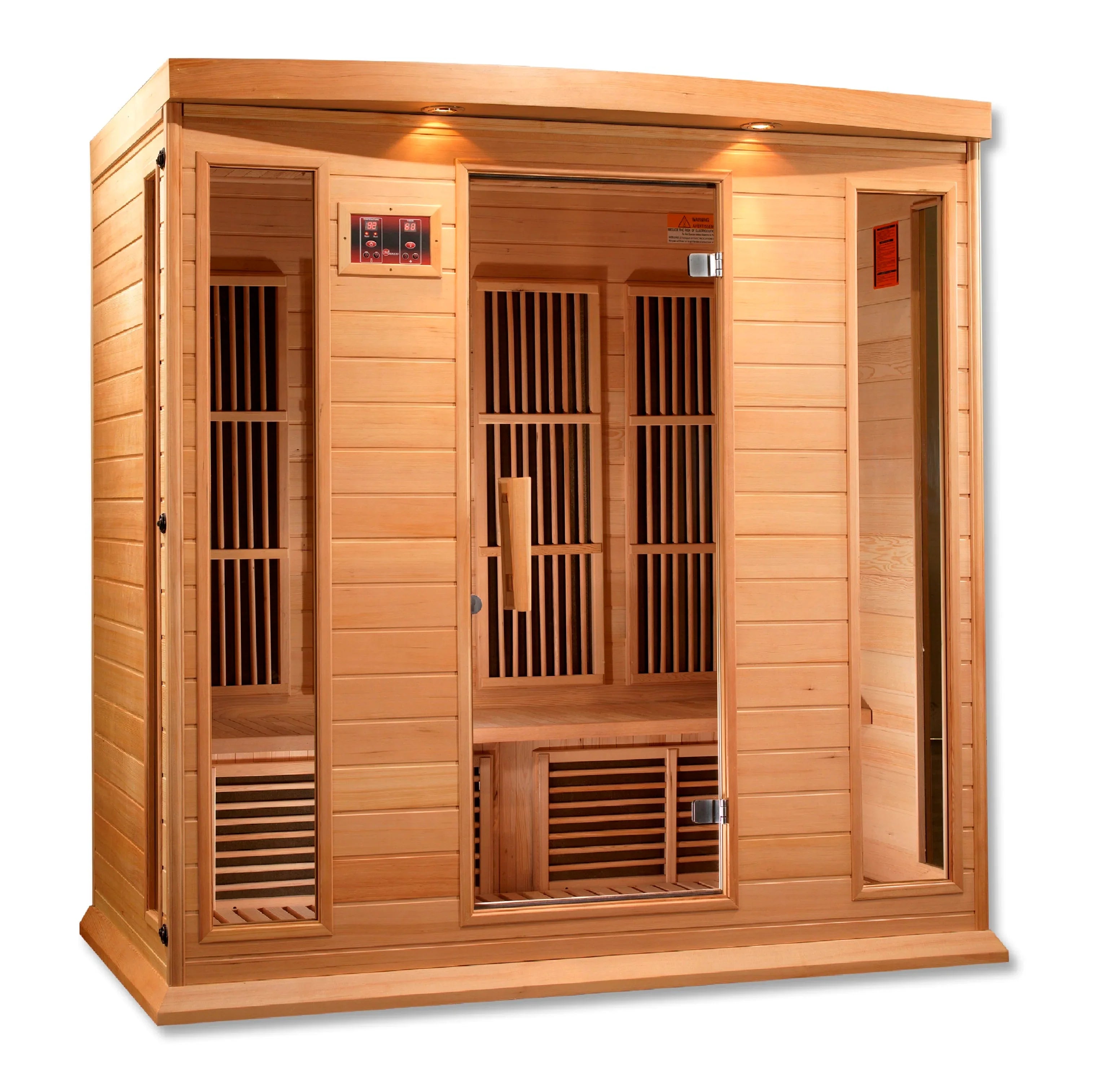 Maxxus 4 Person Low EMF FAR Infrared Sauna (Natural Canadian Hemlock) INFRARED SAUNA Maxxus Saunas