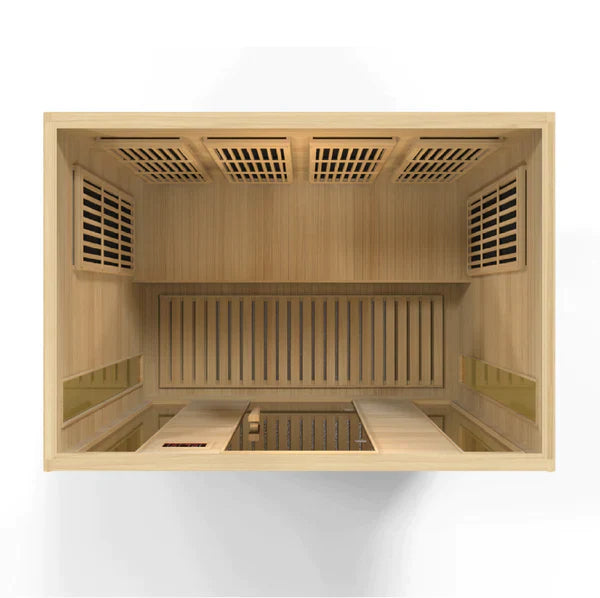 Maxxus 4 Person Low EMF FAR Infrared Sauna (Natural Canadian Hemlock) INFRARED SAUNA Maxxus Saunas