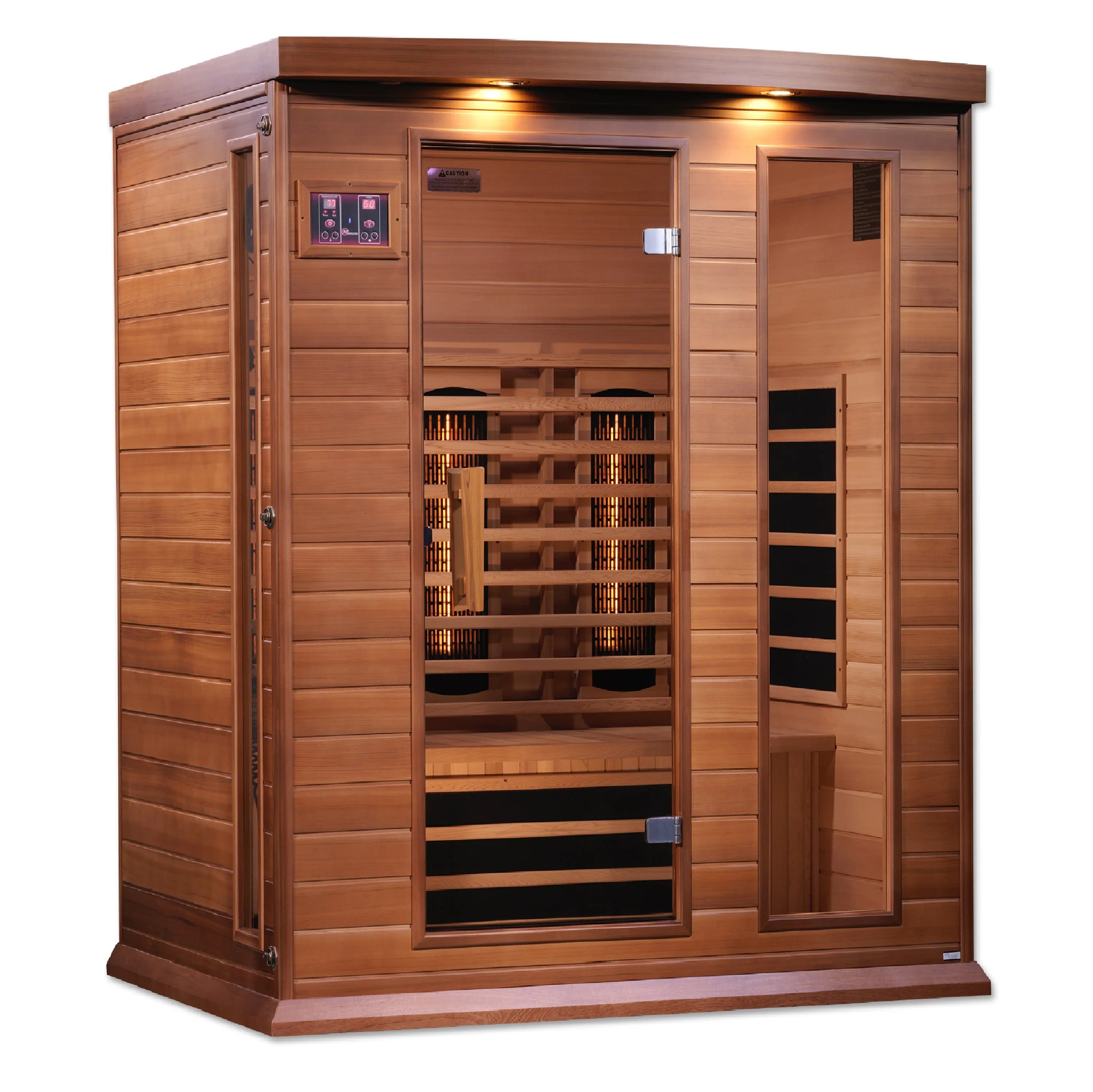 Maxxus 3 Person Full Spectrum Near Zero EMF Infrared Sauna (Canadian Red Cedar) INFRARED SAUNA Maxxus Saunas