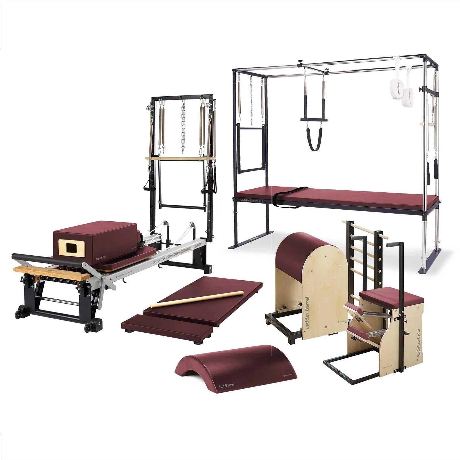 Merrithew™ Pilates Rehab Enhanced One-On-One Studio Bundle Pilates Bundle Merrithew Red Truffle