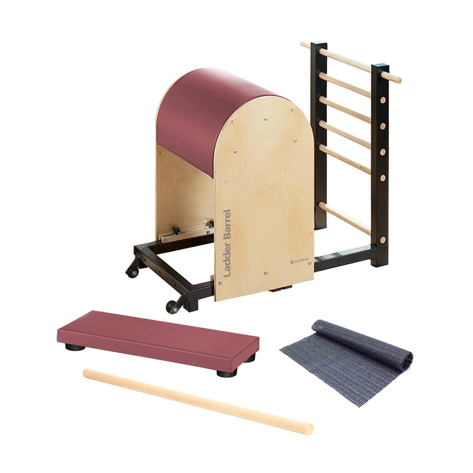 Merrithew™ Pilates Ladder Barrel Bundle Ladder Barrel Merrithew Red Truffle