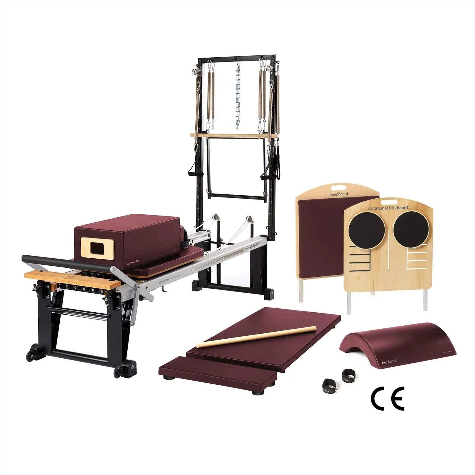 Merrithew™ Pilates Rehab Studio 1 Bundle (Mat/Reformer) Pilates Bundle Merrithew Red Truffle
