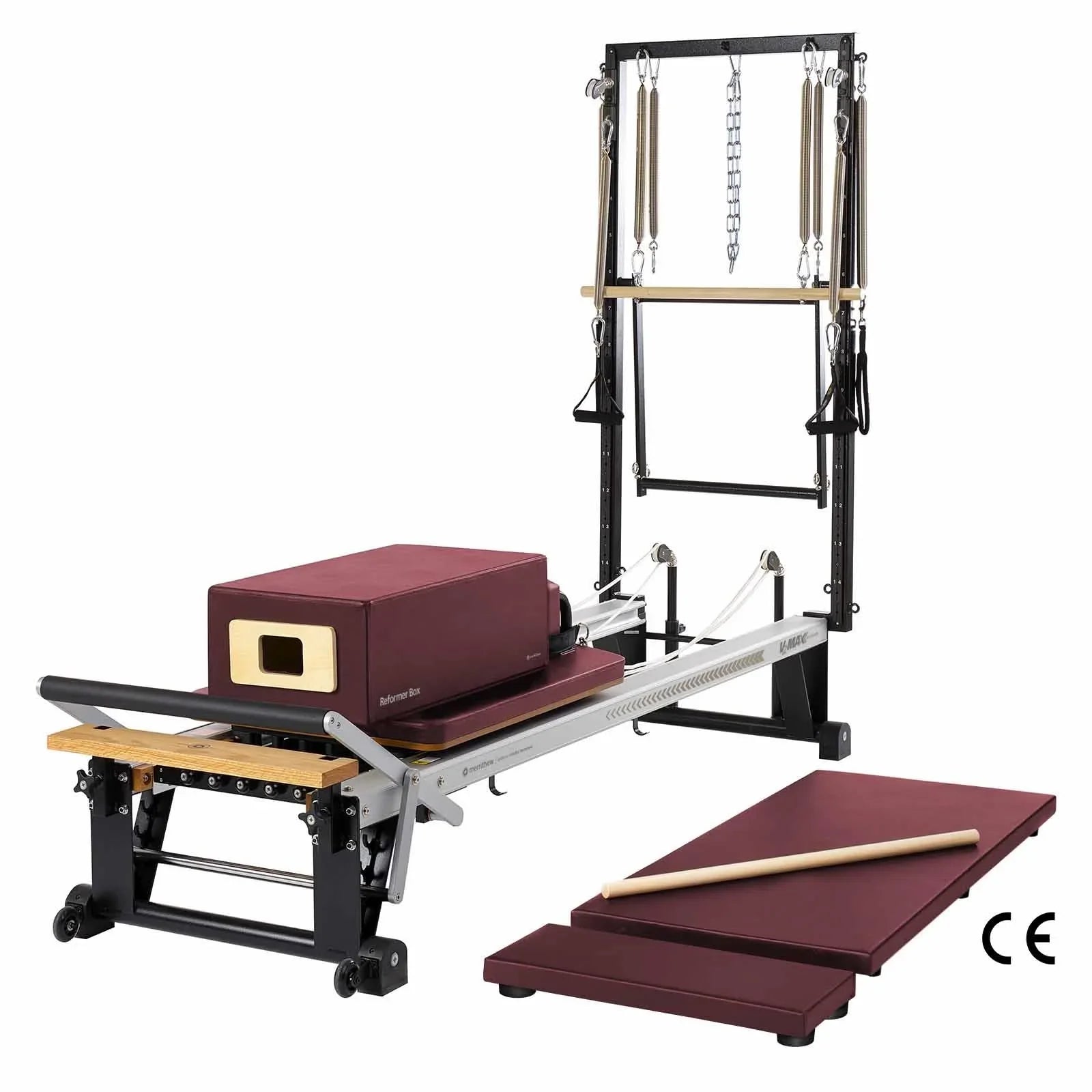 Merrithew™ Pilates V2 Max Plus™ Reformer Bundle Pilates Bundle Merrithew Red Truffle
