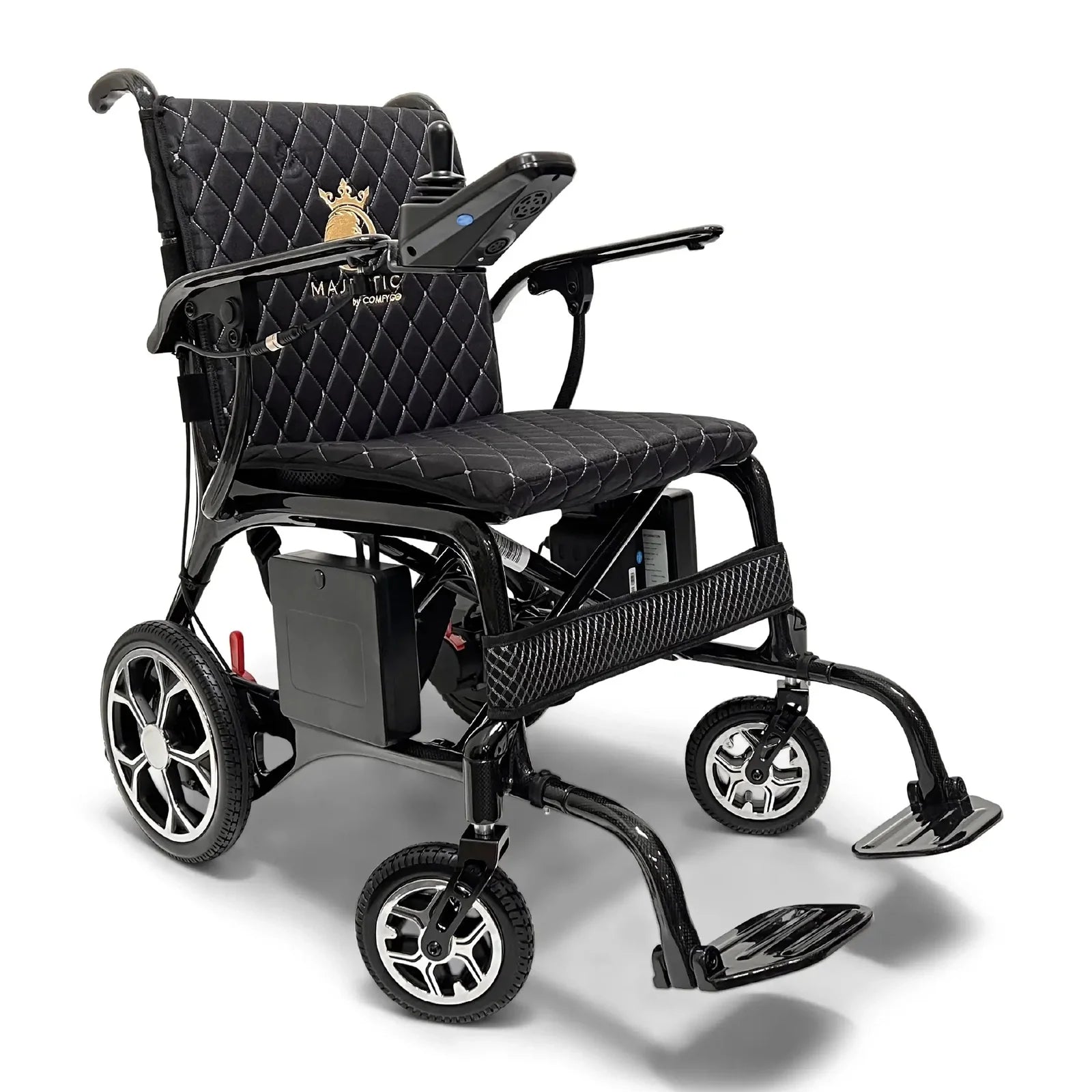 ComfyGO Phoenix Carbon Fiber Remote Controlled Folding Power Wheelchair Power Wheelchairs ComfyGO Upgraded Textiles (Remote Control Included)