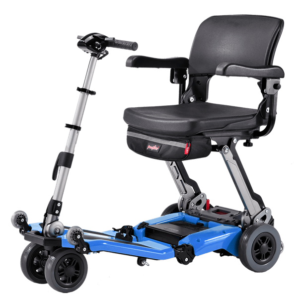 FreeRider Luggie Super Folding Mobility Scooter with Armrest Mobility Scooters FreeRider USA Blue