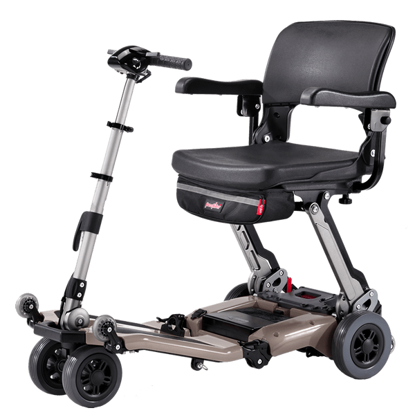 FreeRider Luggie Super Folding Mobility Scooter with Armrest Mobility Scooters FreeRider USA Champagne