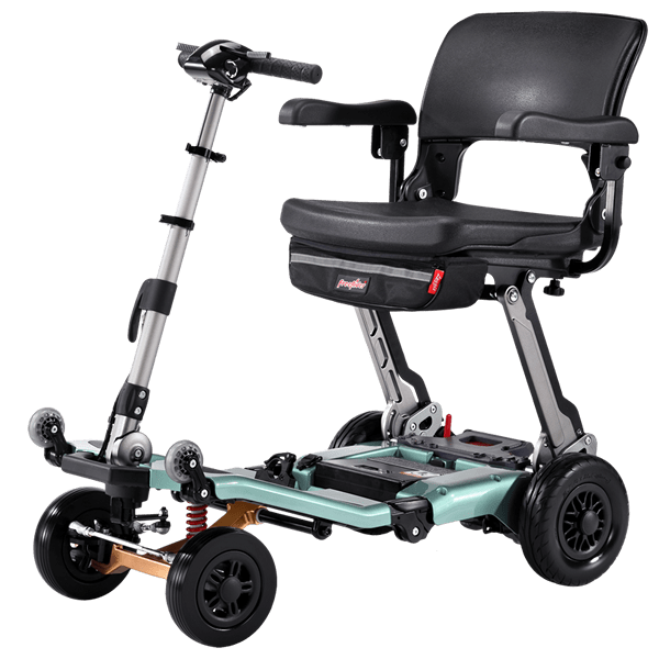 FreeRider Luggie Super Plus 4 Foldable Mobility Scooter with Shock Suspension Mobility Scooters FreeRider USA Light Green 10.5ah