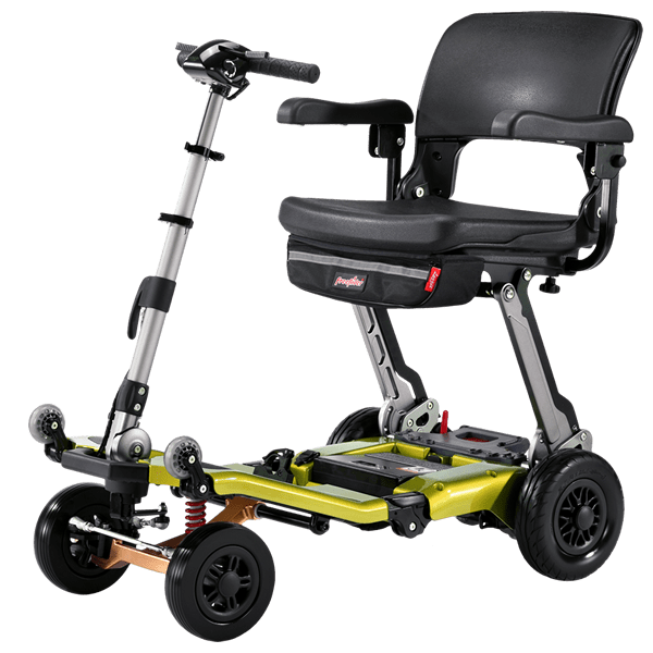 FreeRider Luggie Super Plus 4 Foldable Mobility Scooter with Shock Suspension Mobility Scooters FreeRider USA Olive Green 10.5ah