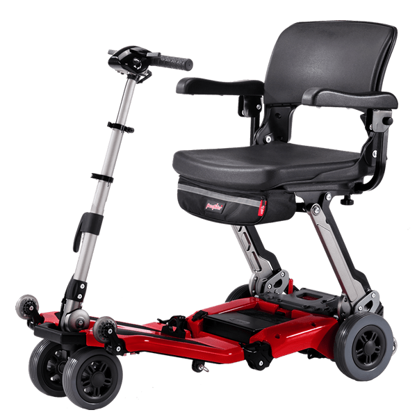 FreeRider Luggie Super Folding Mobility Scooter with Armrest Mobility Scooters FreeRider USA Red