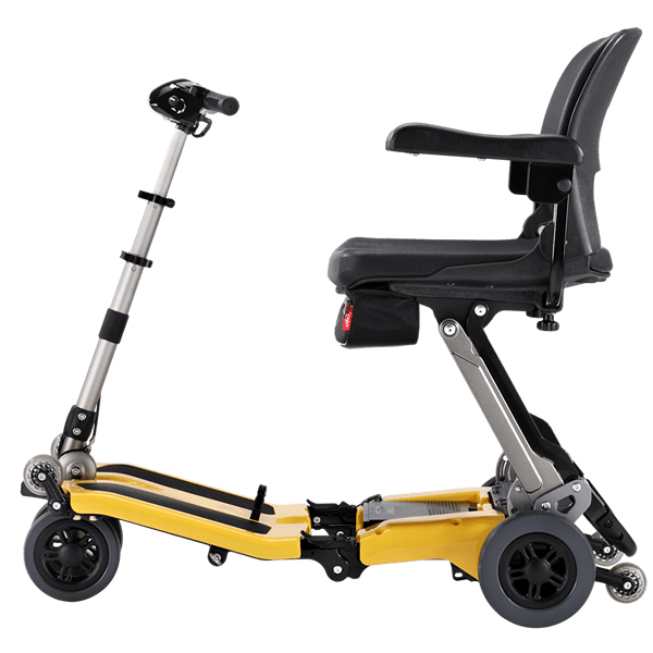 FreeRider Luggie Super Folding Mobility Scooter with Armrest Mobility Scooters FreeRider USA Yellow