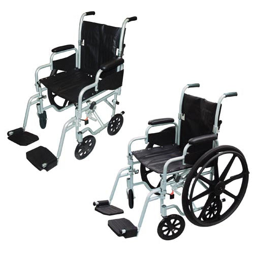 Drive Medical Pollywog Wheelchair Transport Combination Chair 20 Drive Medical Default Title