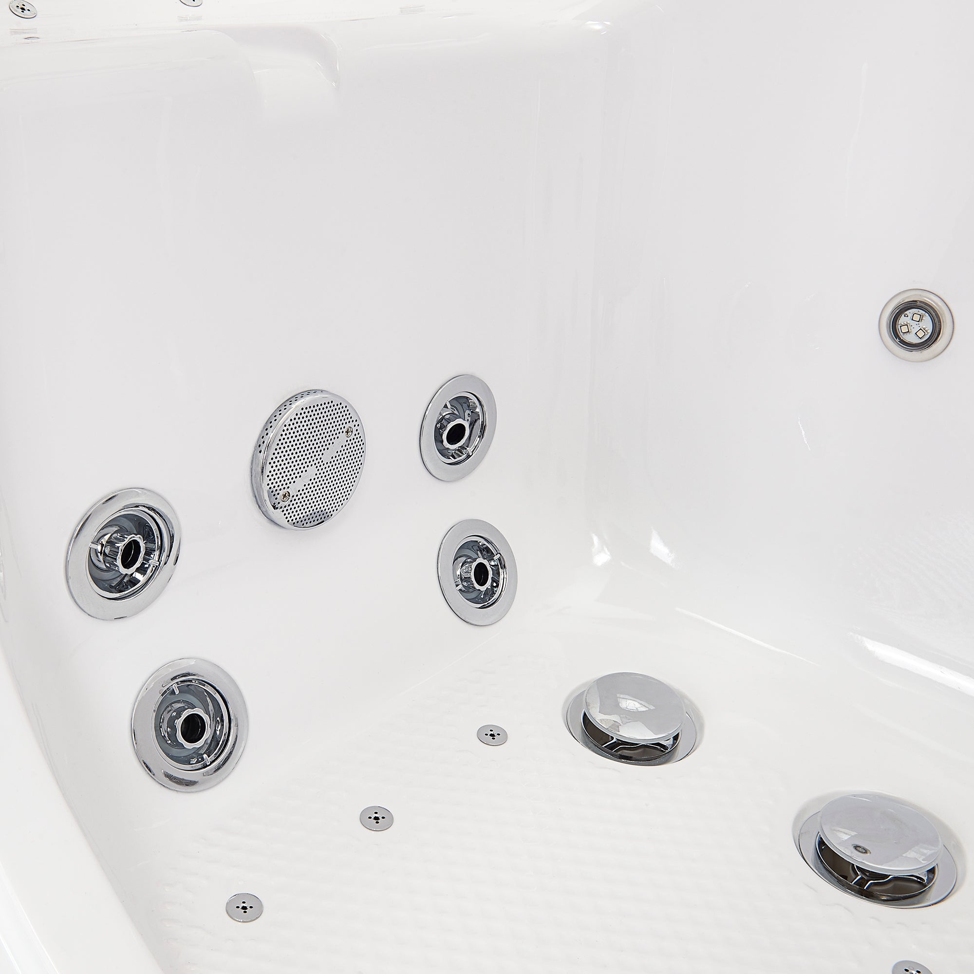 Ella Tub4Two 32"x60" Hydro + Air Massage w/ Independent Foot Massage Acrylic Two Seat Walk in Tub, Outswing Door, 2 Piece Fast Fill Faucet, 2" Dual Drains Bath Tub Ella's Bubbles