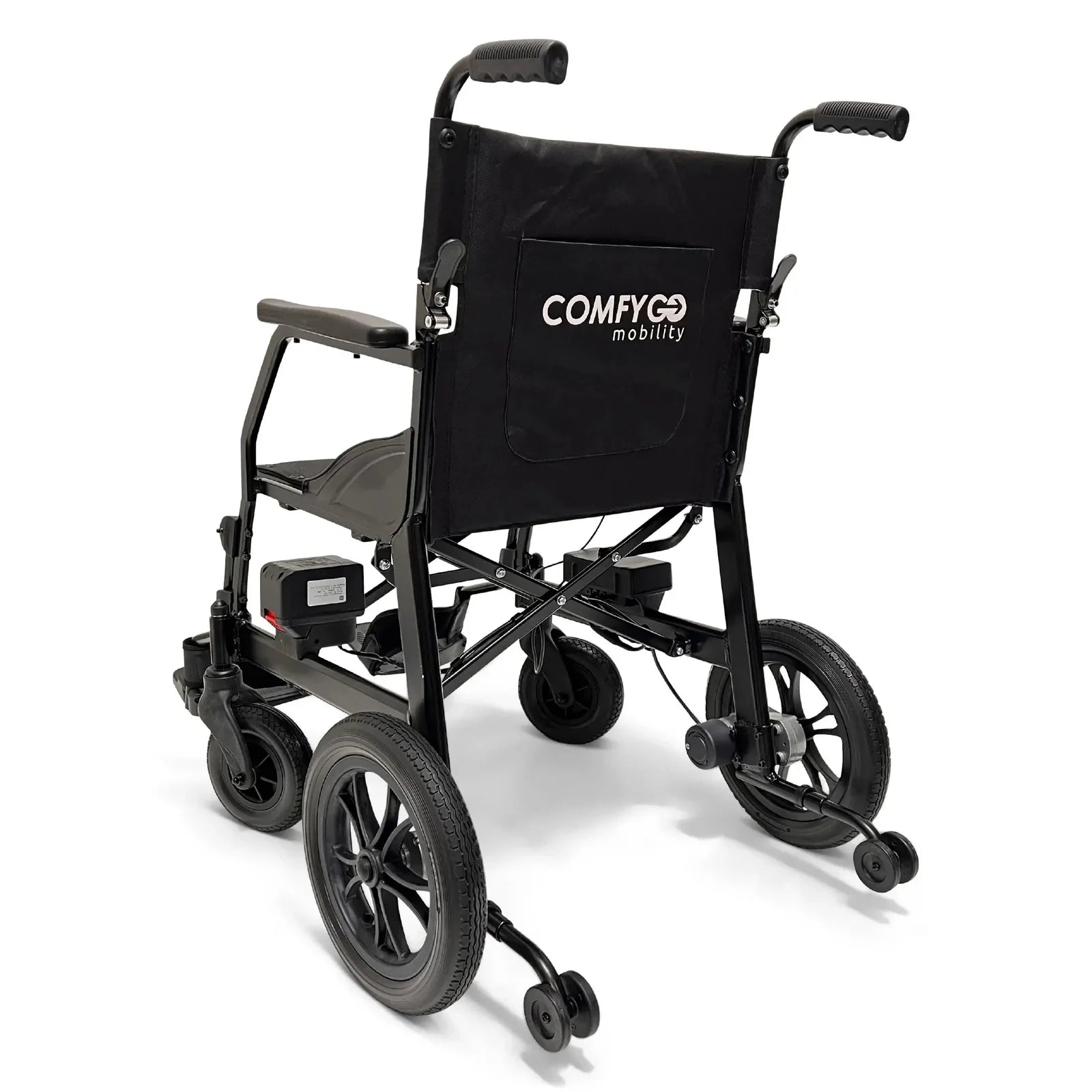 ComfyGO X-Lite Ultra Lightweight Foldable Electric Wheelchair Power Wheelchairs ComfyGO Up To 10 Miles (Additional Battery)