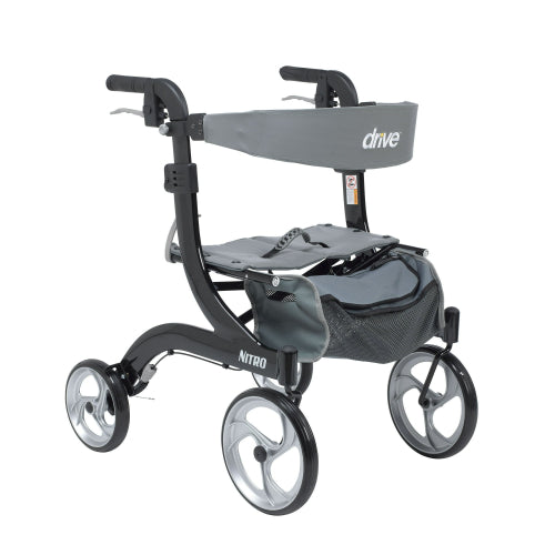 Drive Medical Nitro Rollator- Black Drive Medical Default Title