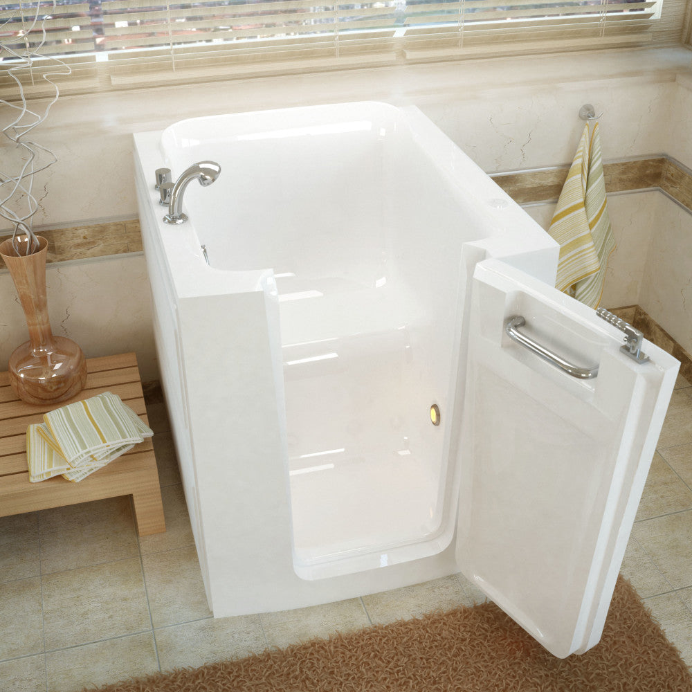 MediTub 3238 Walk-In-Tub 32 x 38 White Bathtub, Whirpool & Air Jets Add-Ons Walk-in-Tub MediTub Soaking Right