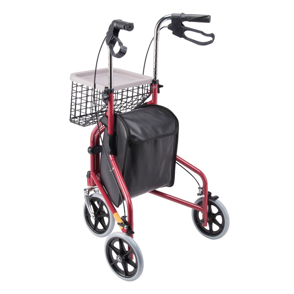 Drive Medical 3 Wheel Rollator, Two side Handles Drive Medical
