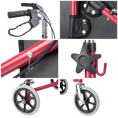 Drive Medical 3 Wheel Rollator, Two side Handles Drive Medical