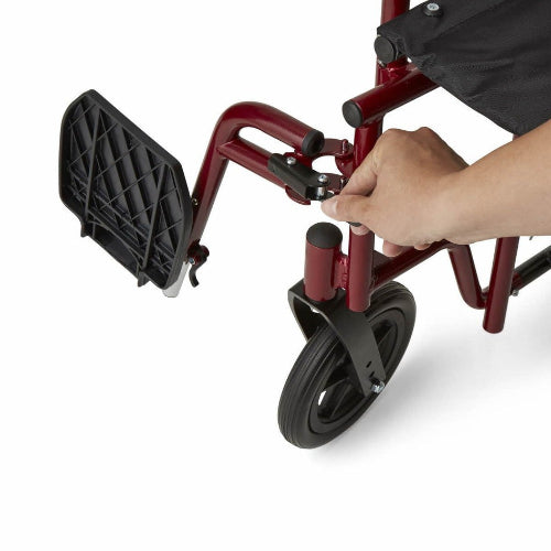 Drive Medical Transport Wheelchair Bariatric 22 Wide Red Drive Medical