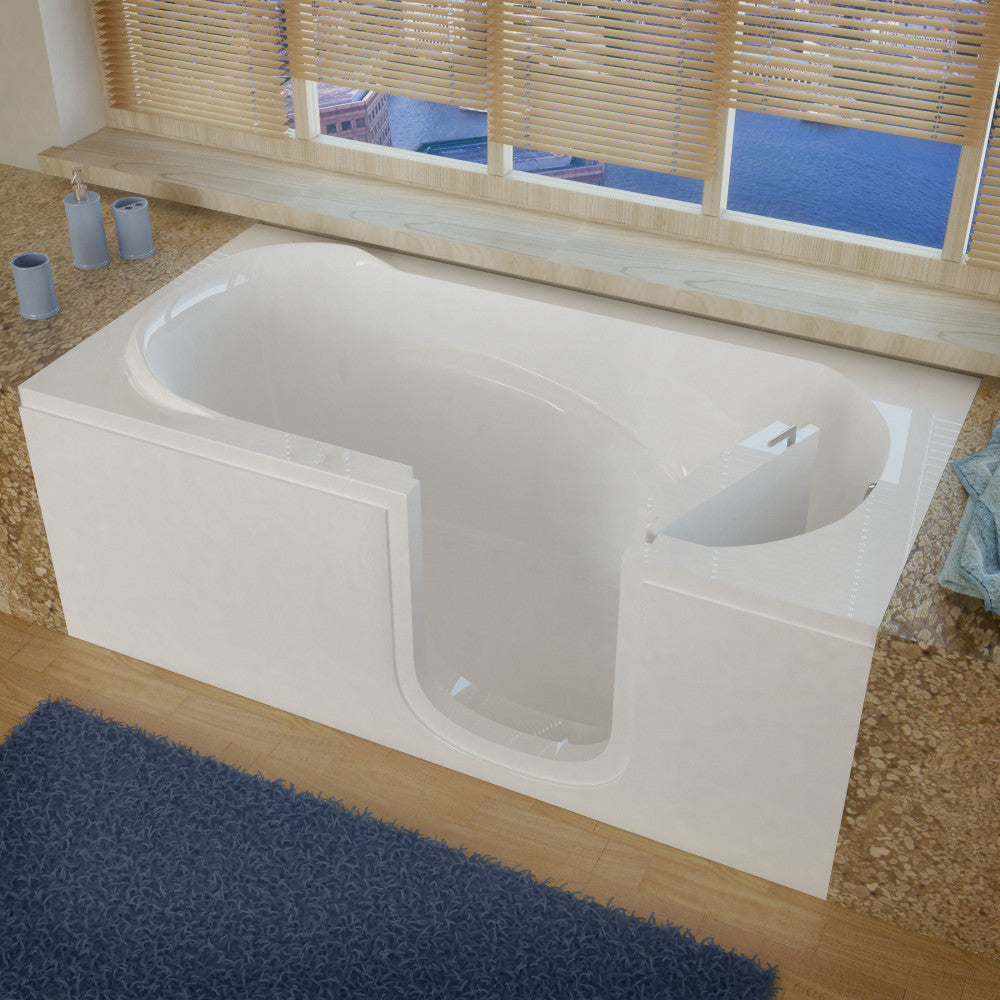 MediTub 3060SI Step-In 30 x 60 White Bathtub, Whirpool & Air Jets Add-Ons Walk-in-Tub MediTub Soaking Right
