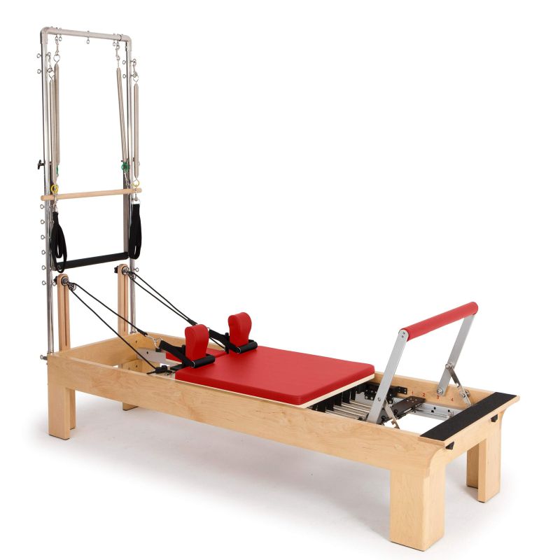 Elina Pilates Physio wood reformer with tower Pilates Elina Pilates Red
