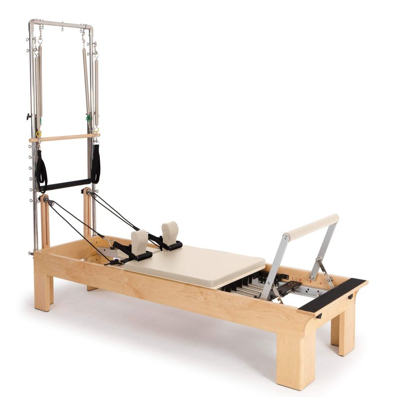 Elina Pilates Physio wood reformer with tower Pilates Elina Pilates Ivory