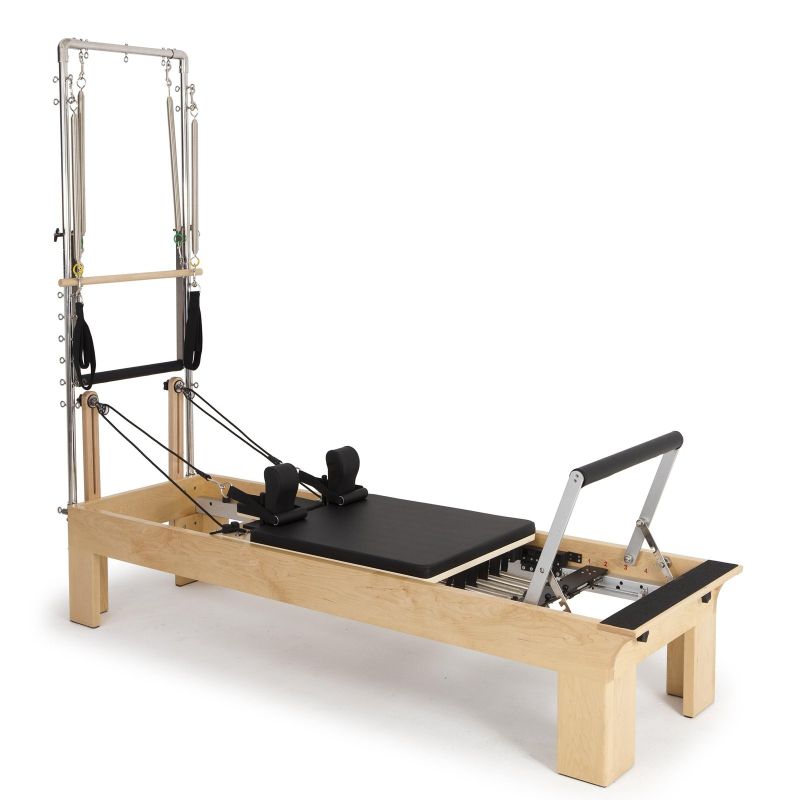 Elina Pilates Physio wood reformer with tower Pilates Elina Pilates Black