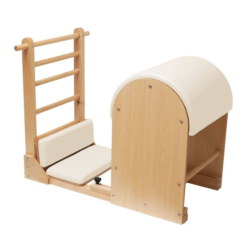 Elina Pilates Ladder Barrel ELITE with wooden base Pilates Elina Pilates Ivory
