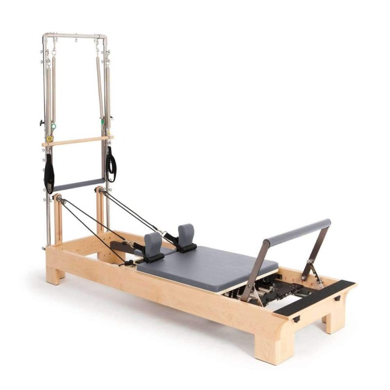 Elina Pilates wood reformer with tower Pilates Elina Pilates Grey