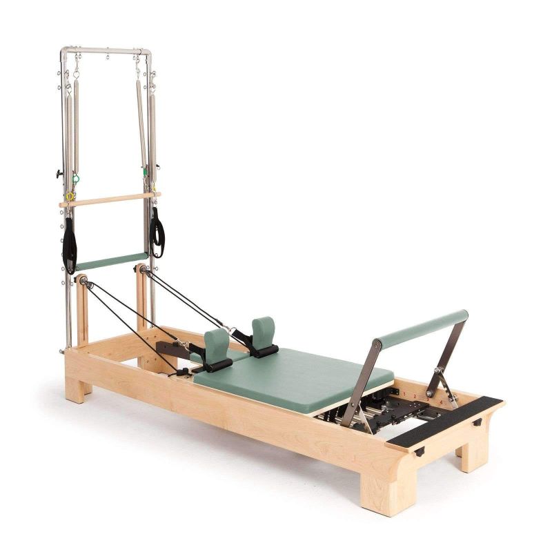 Elina Pilates wood reformer with tower Pilates Elina Pilates Green